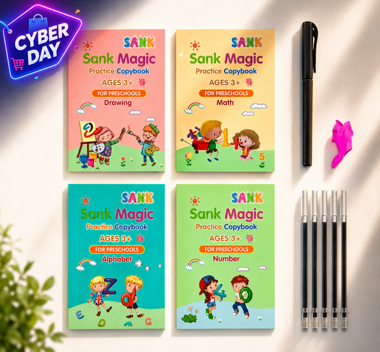 Set 4 libros magic caligrafia montessori